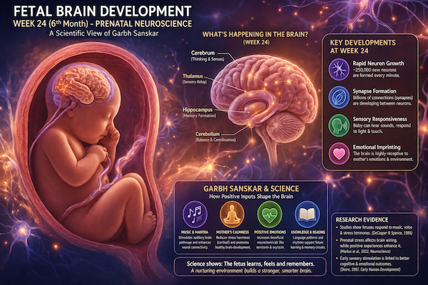 Scientist researcher studying prenatal brain development — is garbh sanskar scientific evidence epigenetics